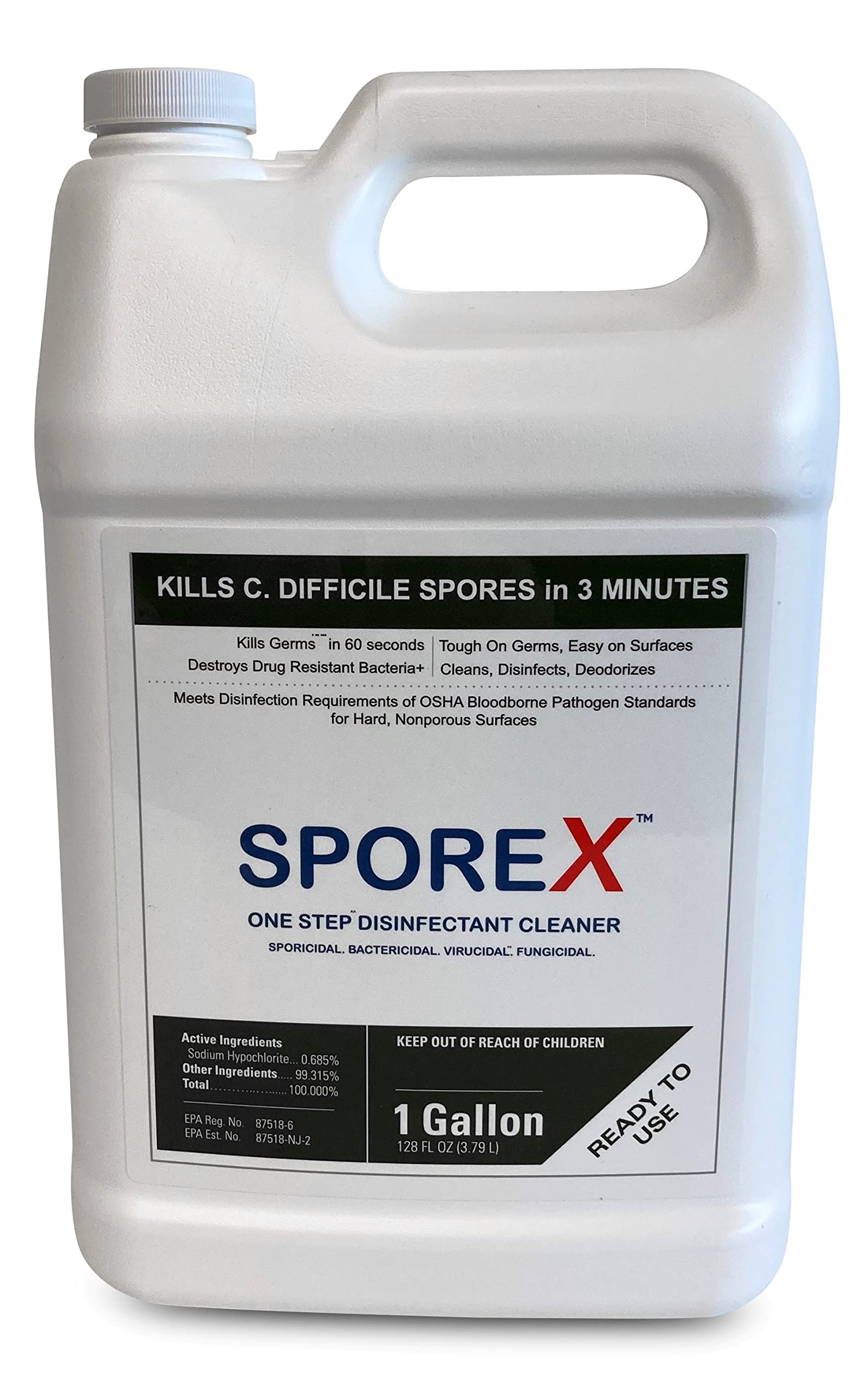 Amazon.com: SPOREX Disinfectant (1 gallon) Eliminate 99.9999% C